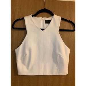 White, thick crop top